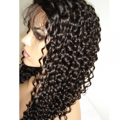Kinky Curly Human Hair Lace Wig For Black Women Pre Plucked Hair Wigs