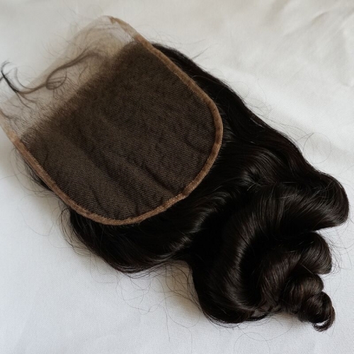 Loose Wave 6x6 Lace Clousre Pre Plucked Hairline Human Hair Closure With Baby Hair