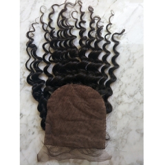 Deep Wave 5X5 Silk Lace Closure Hidden Knots Virgin Hair Closure Piece