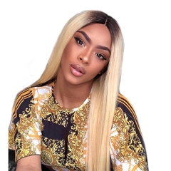1b 613 Ombre Blonde Full Lace Human Hair Wigs Pre Plucked Full Lace Wig With Baby Hair Remy Hair