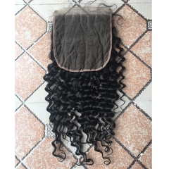 Deep Curly 7x7 Lace Closure Virgin Hair Swiss Lace Closure 7x7 Pre Plucked Lace Closure