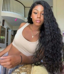 Natural Wave 150% Density Full Lace Wig Pre Plucked Human Hair Lace Wig For Black Woman