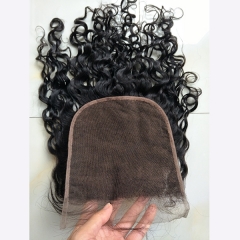 Curly 7x7 Lace Closure Virgin Human Hair Closure Pre Plucked