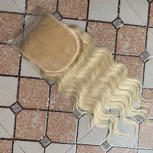 Body Wave Blonde 6x6 Lace Closure Virgin Human Hair #613 Lace Closure With Baby Hair