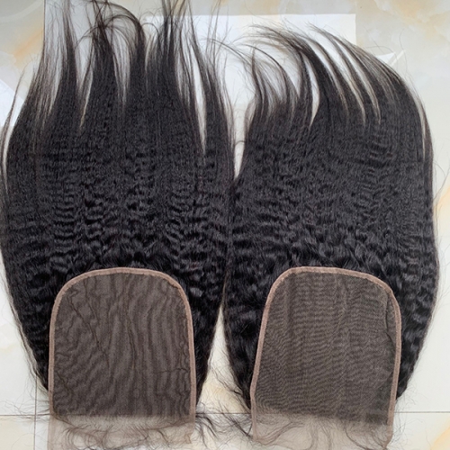 Kinky Straight 7x7 Lace Closure Pre Plucked Lace Closure With Baby Hair Closure Piece 7x7