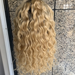 Loose Wave Blonde 13x6 Bob Wig Blonde Lace Front Wig Pre Plucked BLonde Lace Wig With Baby Hair