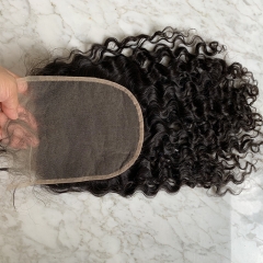 Tansparent Lace Culry Hair Closure 6x6 Human Hair Lace Closure With Baby Hair