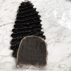 Deep Wave HD Lace Closure 6x6 Human Hair Lace Closure Pre Plucked Brazilian Hair Closures