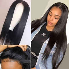 Straight  5x5 Closure Wigs Human Hair Wig For Black Women Pre Plucked Natural Hairline Straight Lace Wigs
