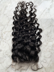 Water  Wave 6x6 HD Lace Closure Virgin Hair Lace Front Closure Pre Plucked With Baby Hair