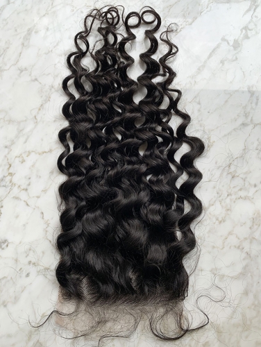 Water  Wave 6x6 HD Lace Closure Brazilian Hair Lace Front Closure Pre Plucked With Baby Hair