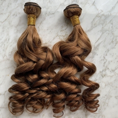 Honey Blonde Lose Wave Hair Bundles Brazilian Human Hair Waving #27 Color Wavy Hair Bundle 1piece