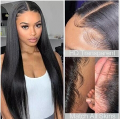 Straight 6x6 HD Lace Closure Wig Human Hair Wig Pre Plucked HD Lace Frontal Wig For Black Women