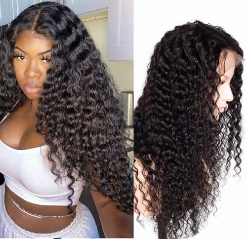 Brazilian Deep Wave Lace Frontal Wig With Baby Hair For Women Pre Plucked Bleached Knots Remy Lace Front Human Hair Wigs
