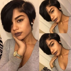Straight Pixie Wig Pixe Cut Hairstyle 13x6 Lace Wig Brazilian Human Hair Lace Wigs Pixie Wig Short Bob Wig
