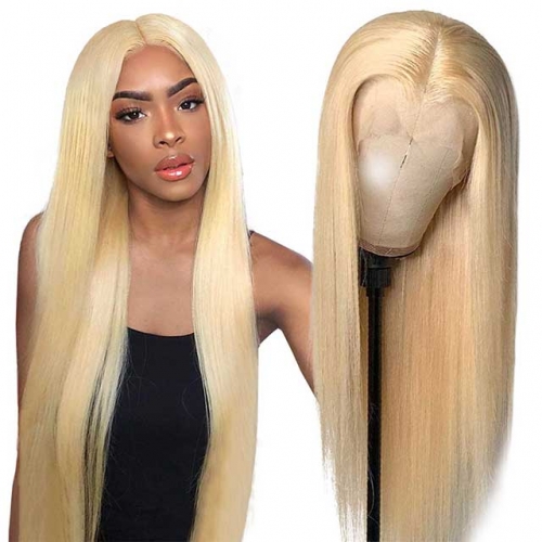 Blonde Striahgt 13x6 13x4  Lace Front Wig Brazilian Human Hair Pre Plucked Lace Wig With Baby Hair Straight Blonde Lace Front Wig