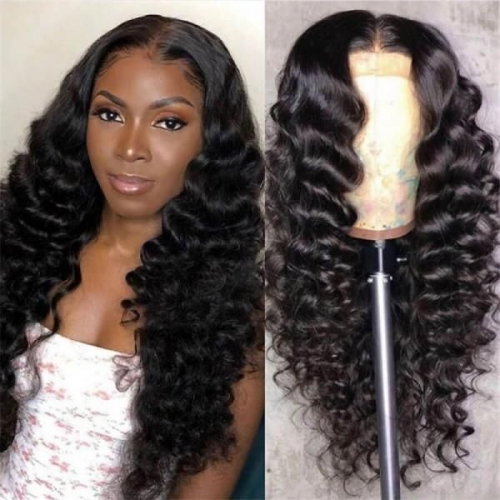 Loose Wave Full Lace Wig Transparent Lace PrePlucked Lace Wig With Baby Hair Human Hair Wigs for Women's Hairstyles