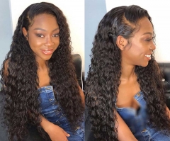 HD Lace Frontal Wig 13x4 Water Wave Lace Front Wig 13x4 HD Lace Front Wig Pre Plucked With Baby Hair