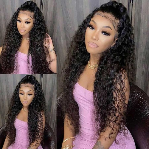HD Lace Frontal Closure Wig 13x4 13x6 Deep Wave Lace Front Wig  13x6 13x4 HD Lace Frontal Wig Pre Plucked