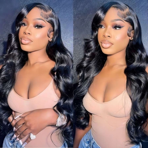 Body Wave HD Lace Wig With Baby Hair 7X7 HD Closure Wig Pre Plucked Wavy Human Hair HD Lace Front Wigs