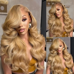 Body Wave Honey Blonde Lace Closure Virgin Human Hair Honey Blonde Hair Closure 4x4 5x5 6x6 7x7 #27 Color Lace Closure