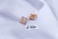 Champagne Gold Minimalist Zircon Stud Earring