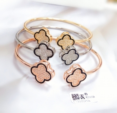 Silver Gold Rose Gold Flour Leaves Bracelet