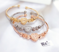 Silver Gold Rose Gold Heart Bracelets