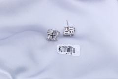 Silver Square Stud Earring