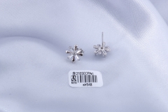 Minimalist Silver Zircon Star Stud Earring