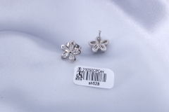 Silver Zircon Star/Flower Stud Earring