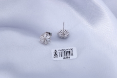 CZ Silver Copper Stud Earring