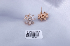 Champagne Gold Shiny Zircon Stud Earring