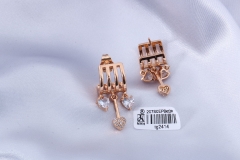 Champagne Gold Love Heart Stud Earring