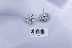 Zircon Silver Copper Stud Earring