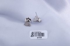 Mini Cute Rabbit Silver Zircon Stud Earring