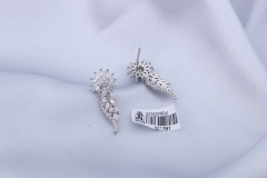 Silver/Champagne Gold Zircon Stud Earring