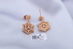 Champagne Gold Shiny Zircon Geometric Stud Earring