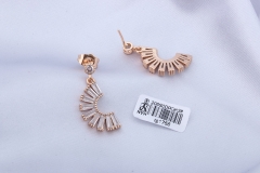 Champagne Gold/Silver Zircon Stud Earring