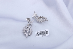 Champagne Gold/Silver Stud Earring with Zircon