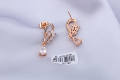 Champagne Gold Zircon Dangle Earring