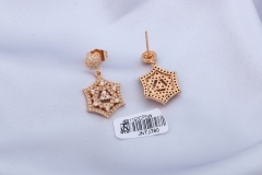 Champagne Gold Zircon Stud Earring