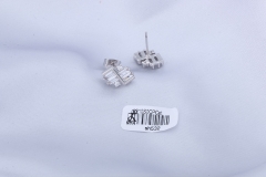 Silver Cubic Zircon Stud Earring