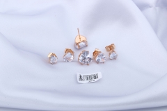 Earrings Rose Gold Zirconia