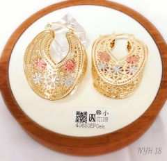 Earrings Colorblock Hollow