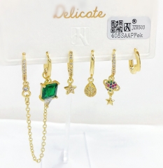 Earrings Set Gold