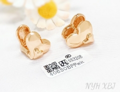 Earrings polished heart shape