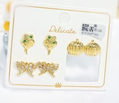 Earrings Set Gold