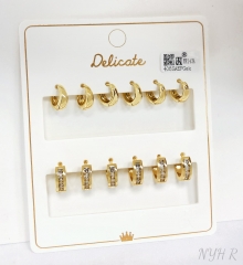 Earrings polished gold