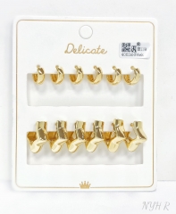 Earrings Gold Polished